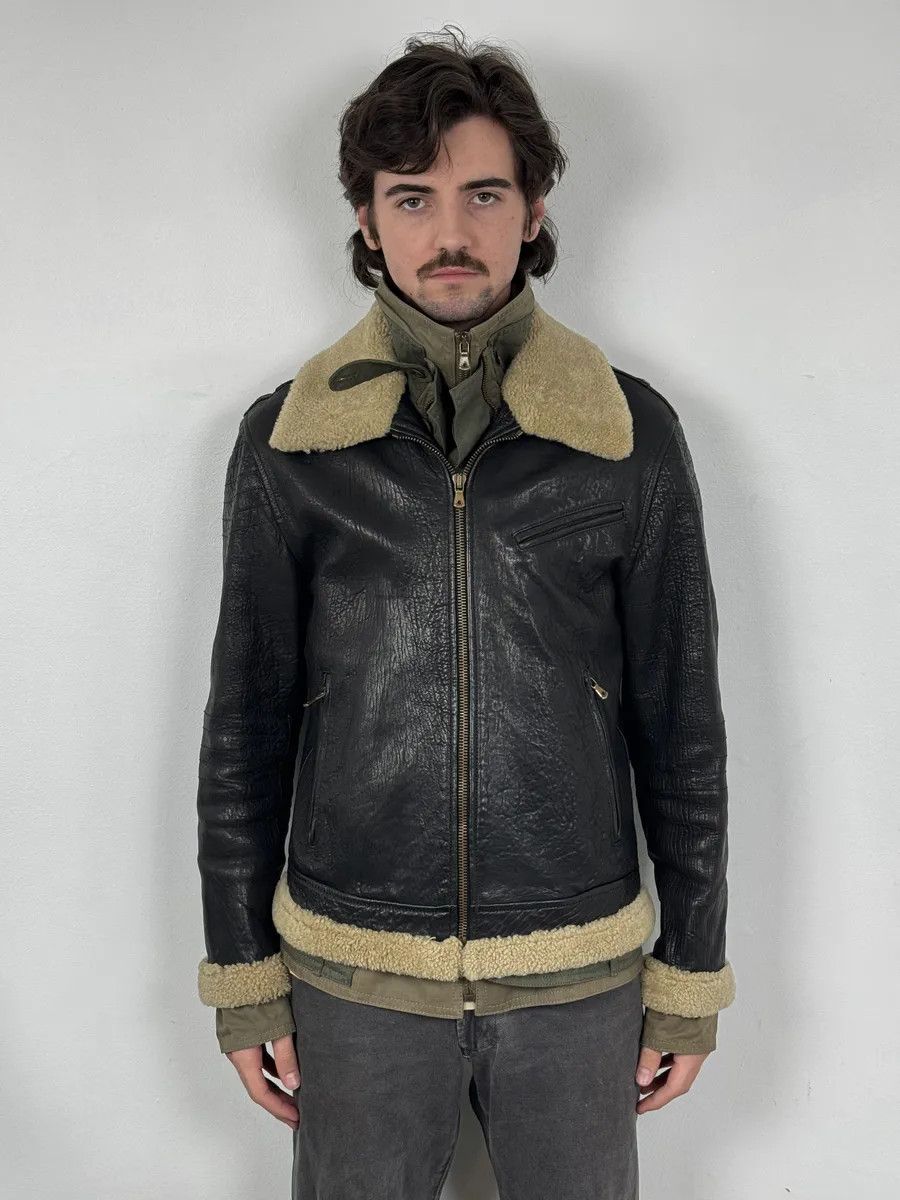Dolce & Gabbana FW2005 Dolce & Gabbana Heavy Shearling Army Combat Leather Jacket Size US M / EU 48-50 / 2 - 6 Thumbnail