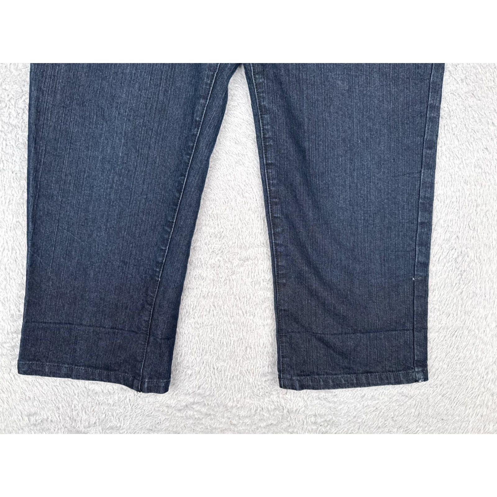 Vintage Rockmans Jeans Womens 32x25 Blue Denim Straight Leg Mid Rise Cotton Size 34" / US 12 / IT 48 - 2 Thumbnail