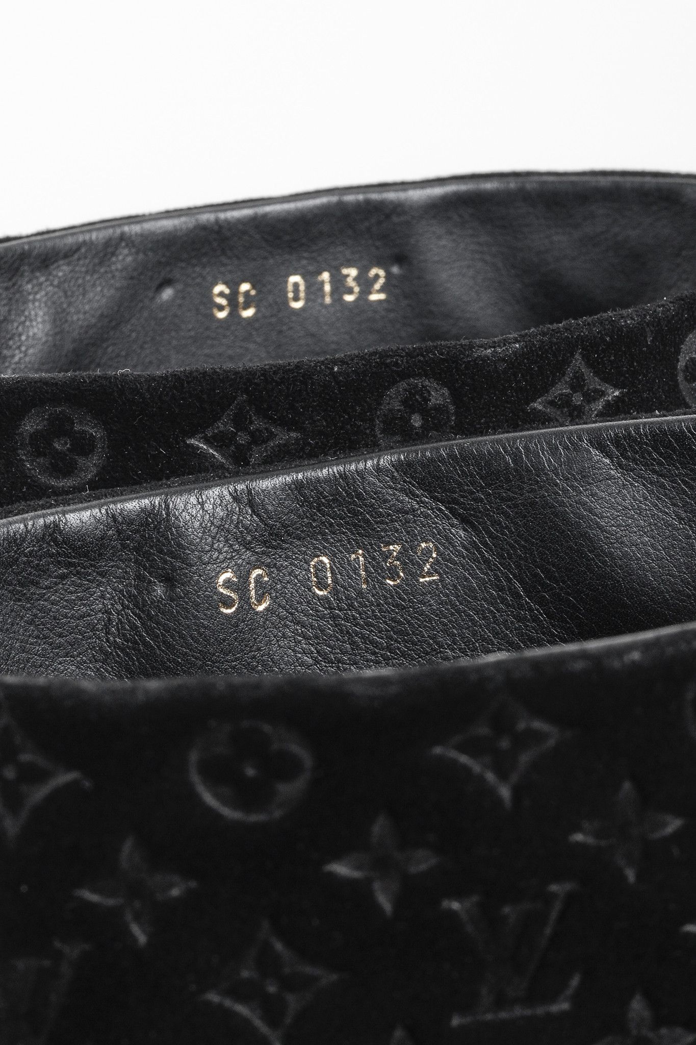 Louis Vuitton Louis Vuitton LV Monogram Tall Black Leather Platform Boots Size US 6 / IT 36 - 11 Thumbnail