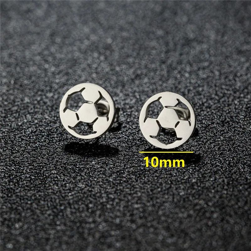 Jewelry Football Mini Stud Earrings Charm Earring Gift Size ONE SIZE - 2 Thumbnail