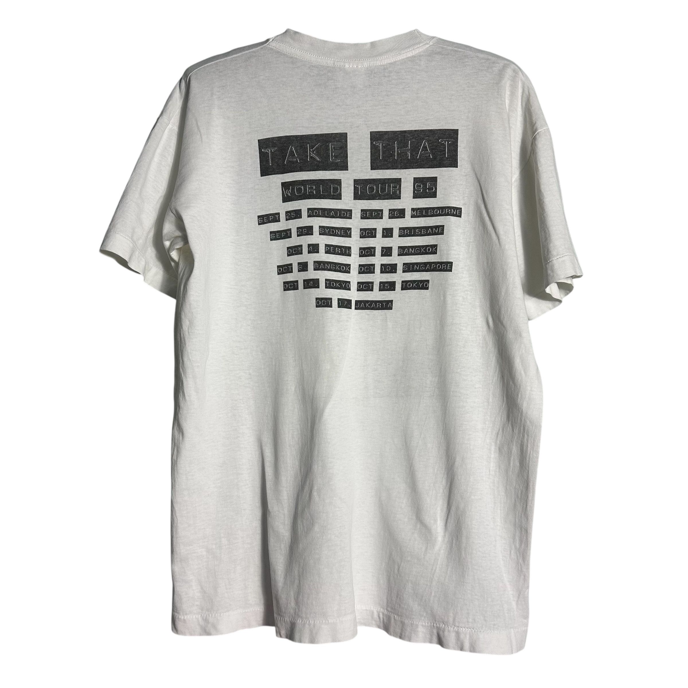 Band Tees 🔥RARE🔥Vintage 90s Take That World Tour 1995 Promo T-shirt Size US M / EU 48-50 / 2 - 4 Thumbnail