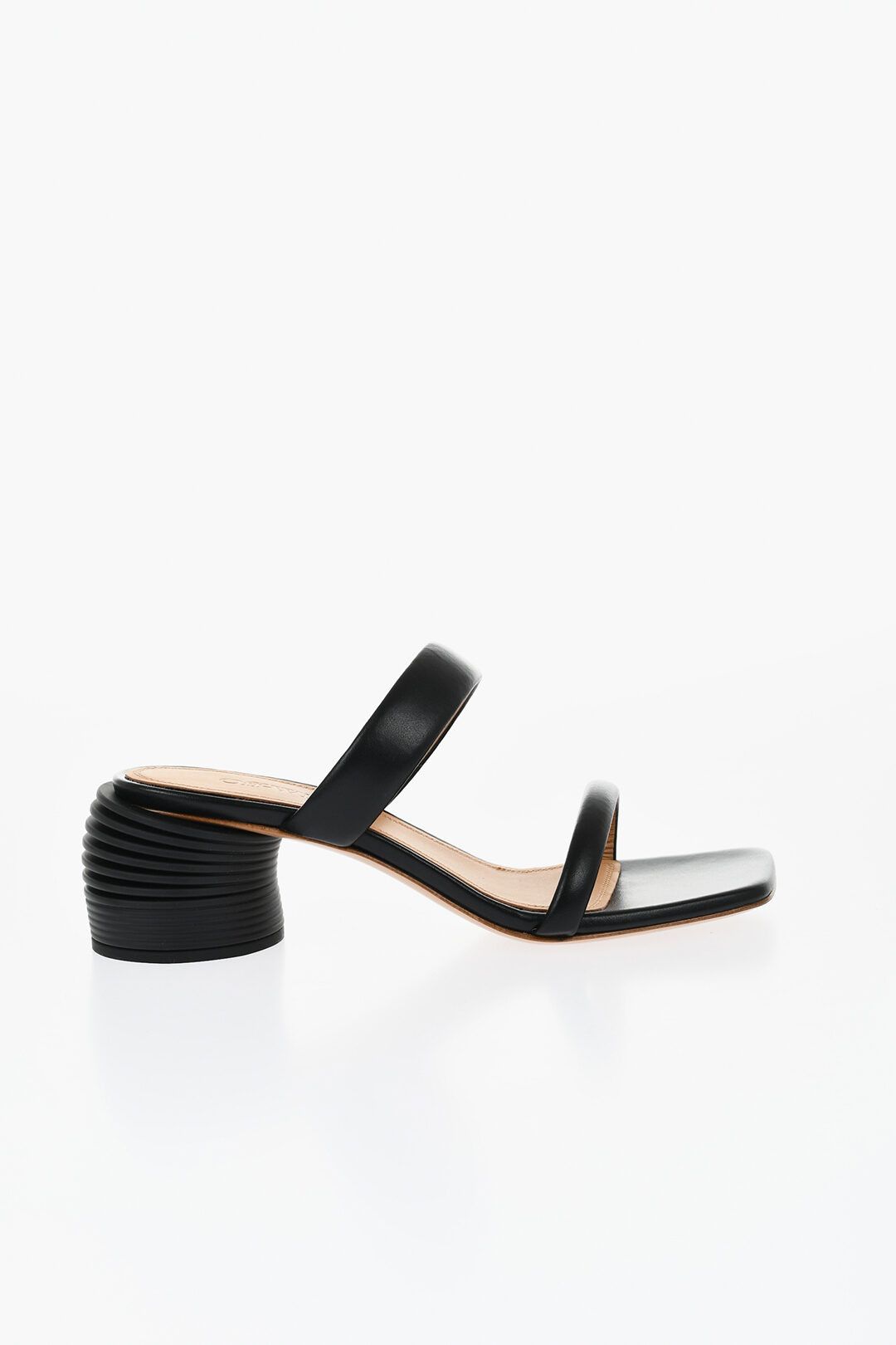 og1mm1125 Leather Spring Sandals in Black