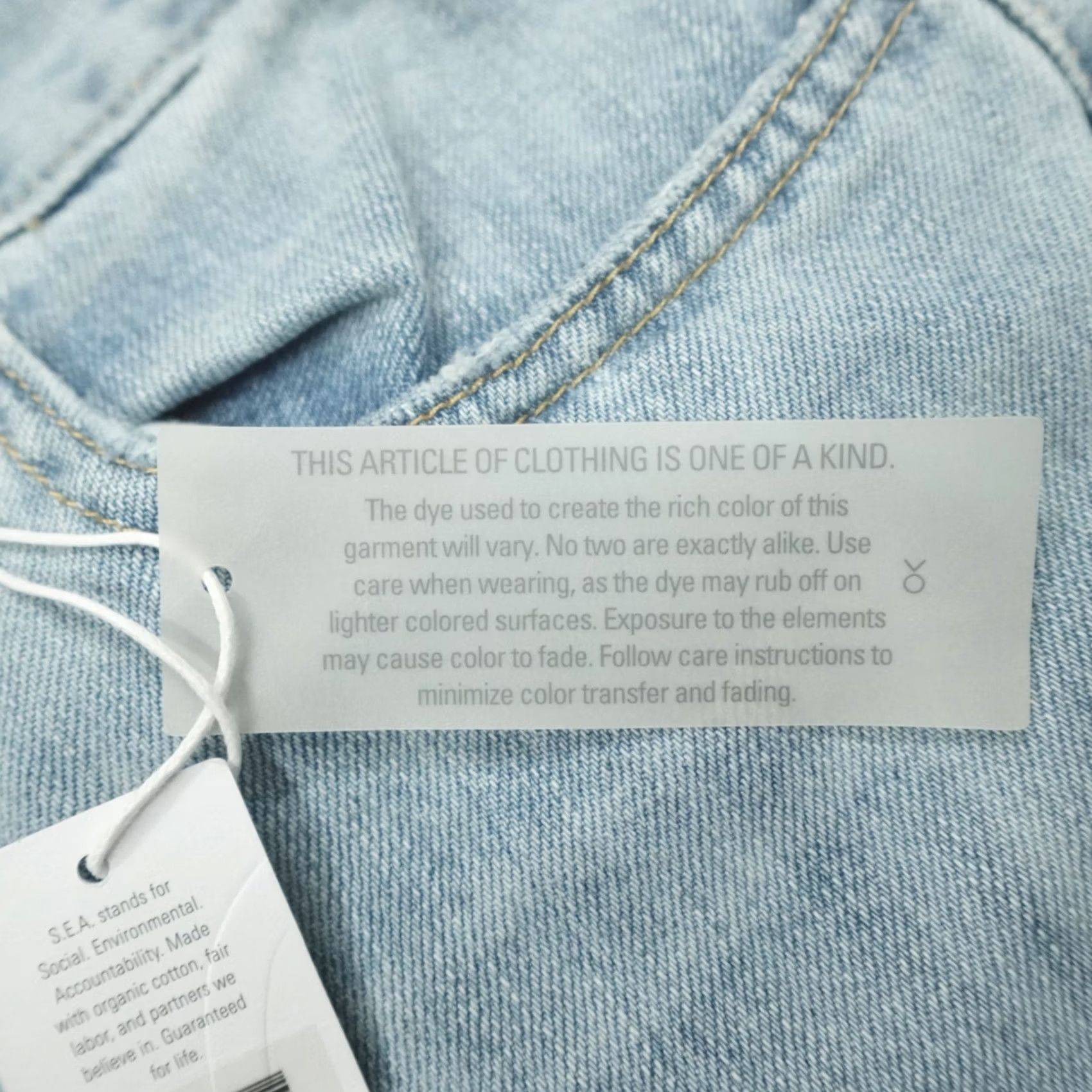Outerknown Outerknown SEA Jeans Men's Size 31x32 Statesman Relaxed Fit SLT Blue Size US 31 - 2 Thumbnail