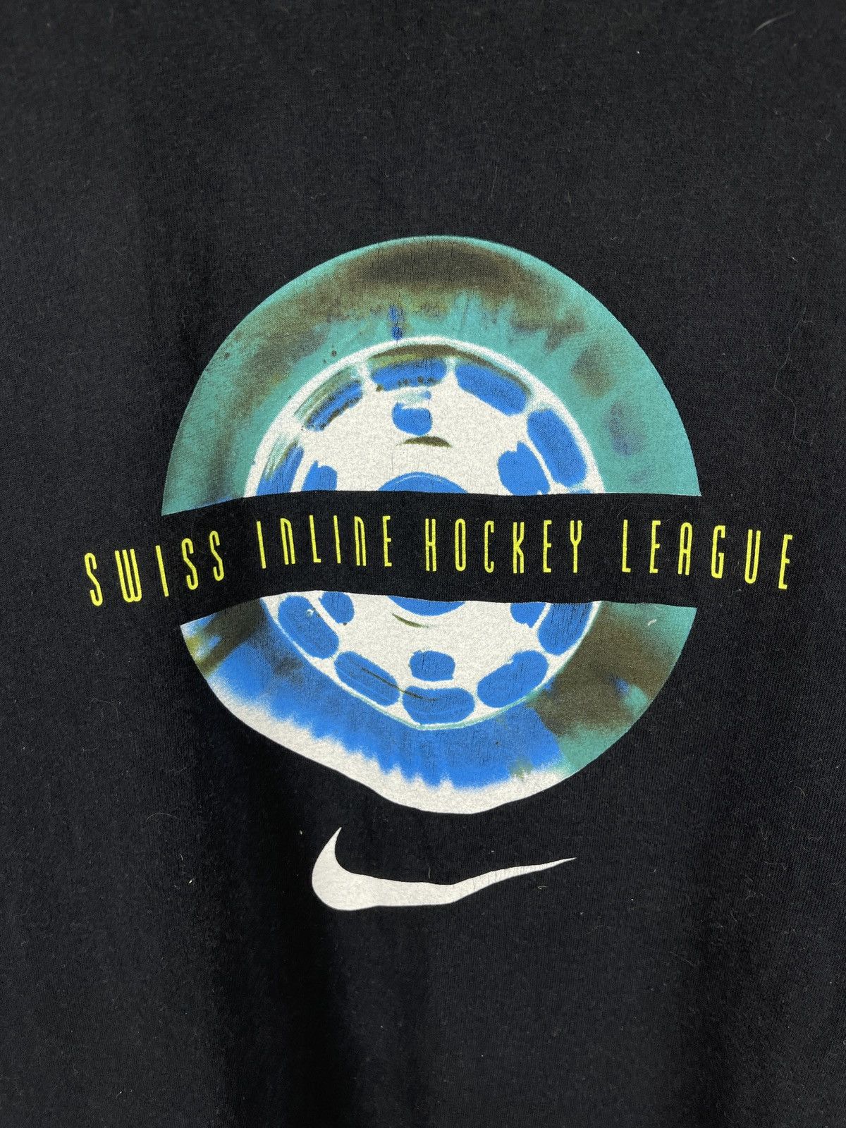 Nike Nike vintage 90s Swiss Inline hockey league rare tee single Size US M / EU 48-50 / 2 - 4 Thumbnail