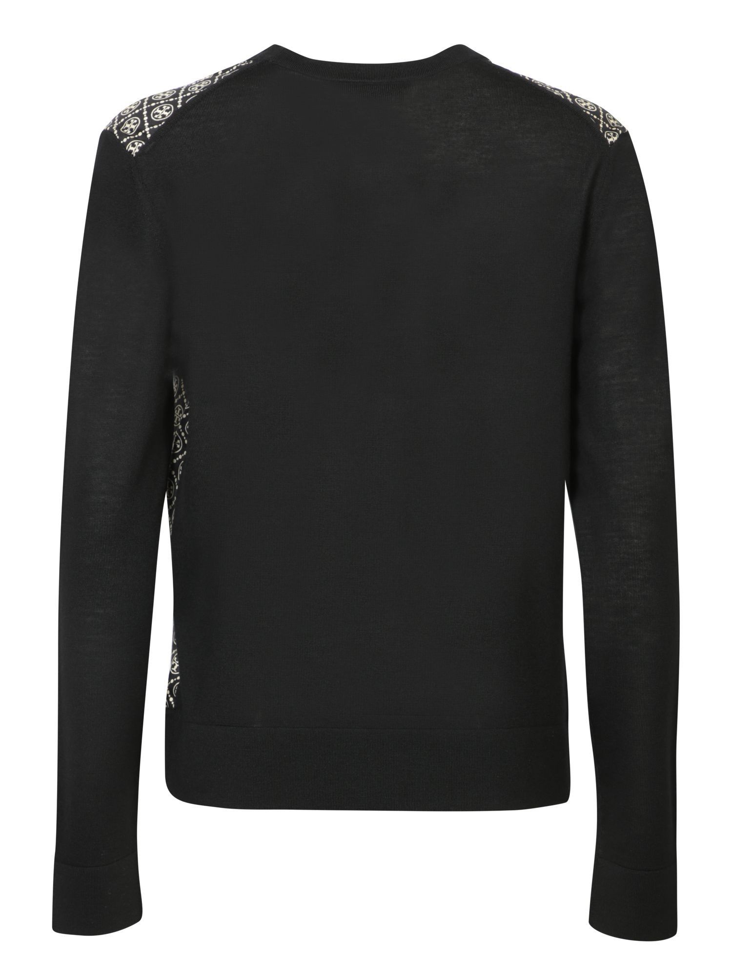 Tory Burch o1s22i1n1024 Silk Insert Cardigan in Black Size M / US 6-8 / IT 42-44 - 2 Thumbnail
