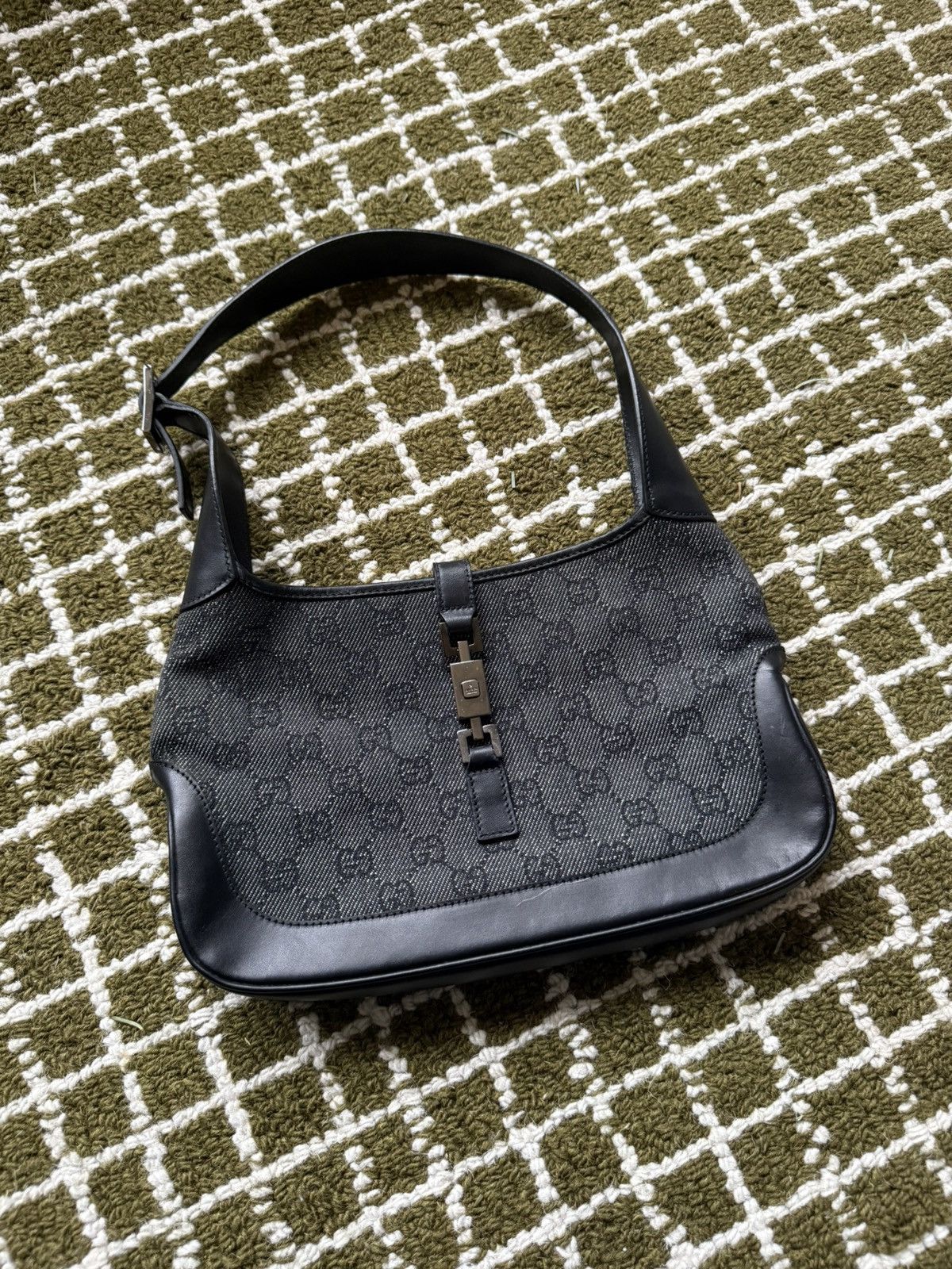 Gucci Gucci Jackie Black Monogram Bag Size ONE SIZE - 1 Thumbnail