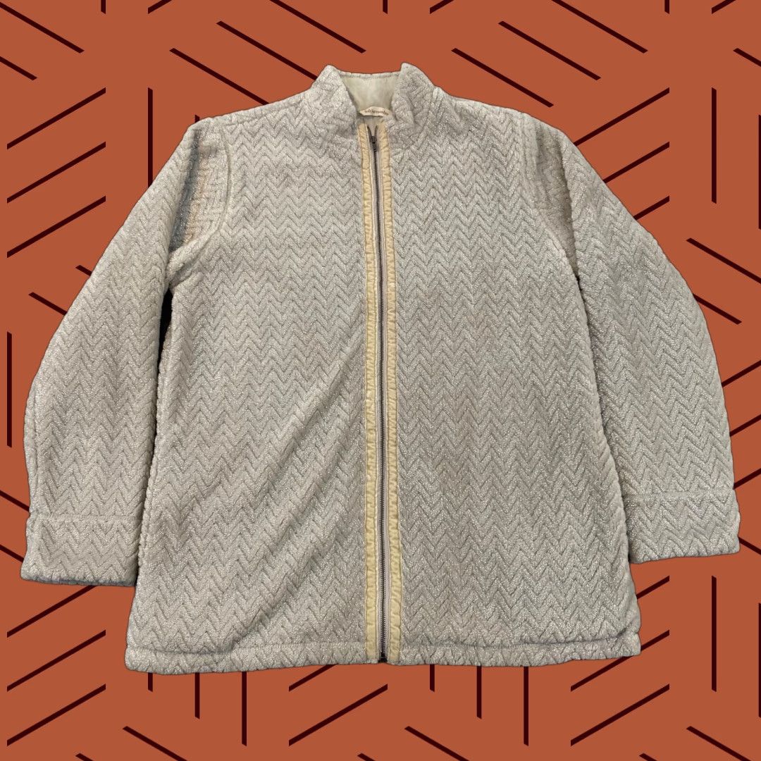 Soft Surroundings Soft Surroundings Jacket Women Small Silver Peak Faux Sherpa Fleece Zip Up 2DT55 Size S / US 4 / IT 40 - 1 Thumbnail