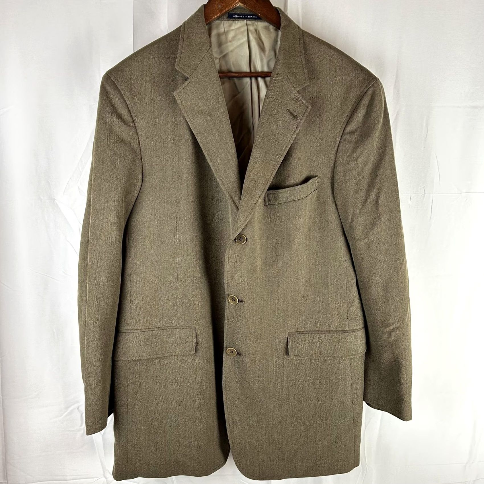 Cremieux Daniel Cremieux Sport Coat Mens 44R Brown Pure Wool Loro Piana Italy blazer coat business Notch 3-Button Sleeve Mens Regular Size 44R - 2 Thumbnail