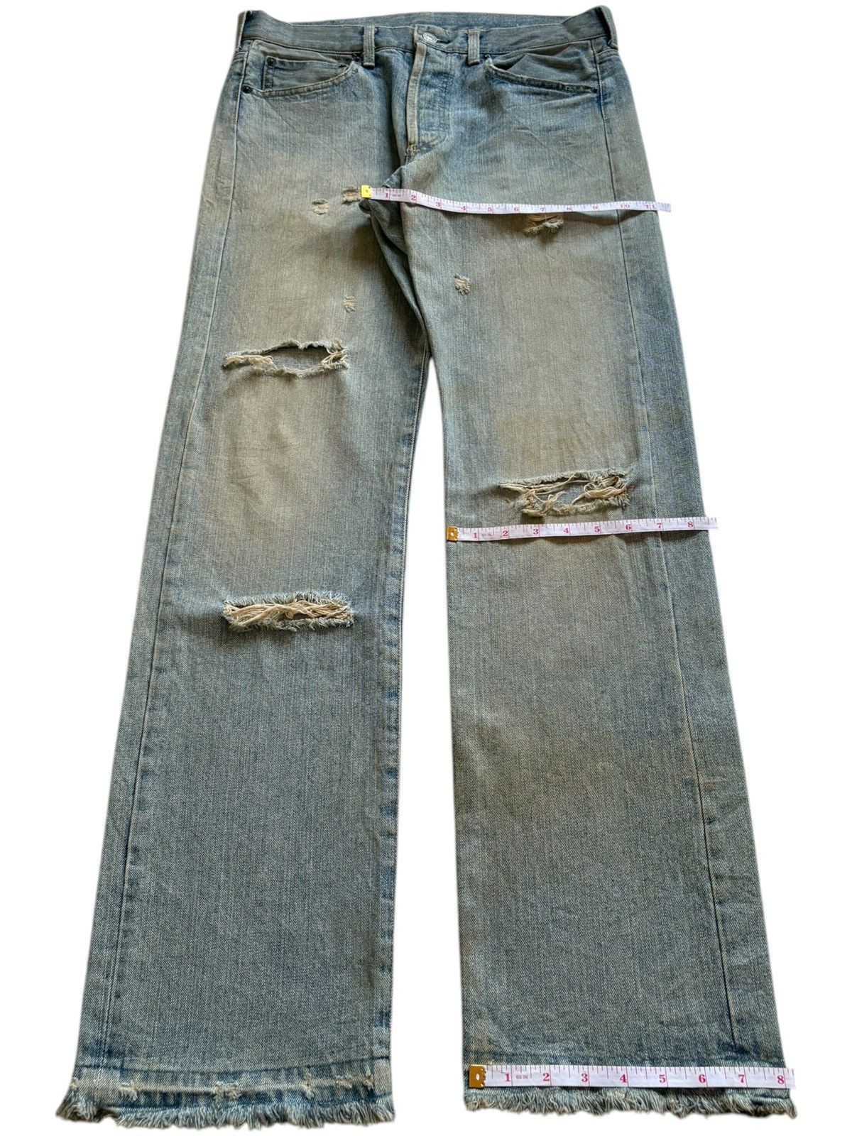 Japanese Brand × Takeo Kikuchi Vintage Japanese Takeo Kikuchi Mud Wash Distress Loose Jeans Size US 32 / EU 48 - 13 Thumbnail