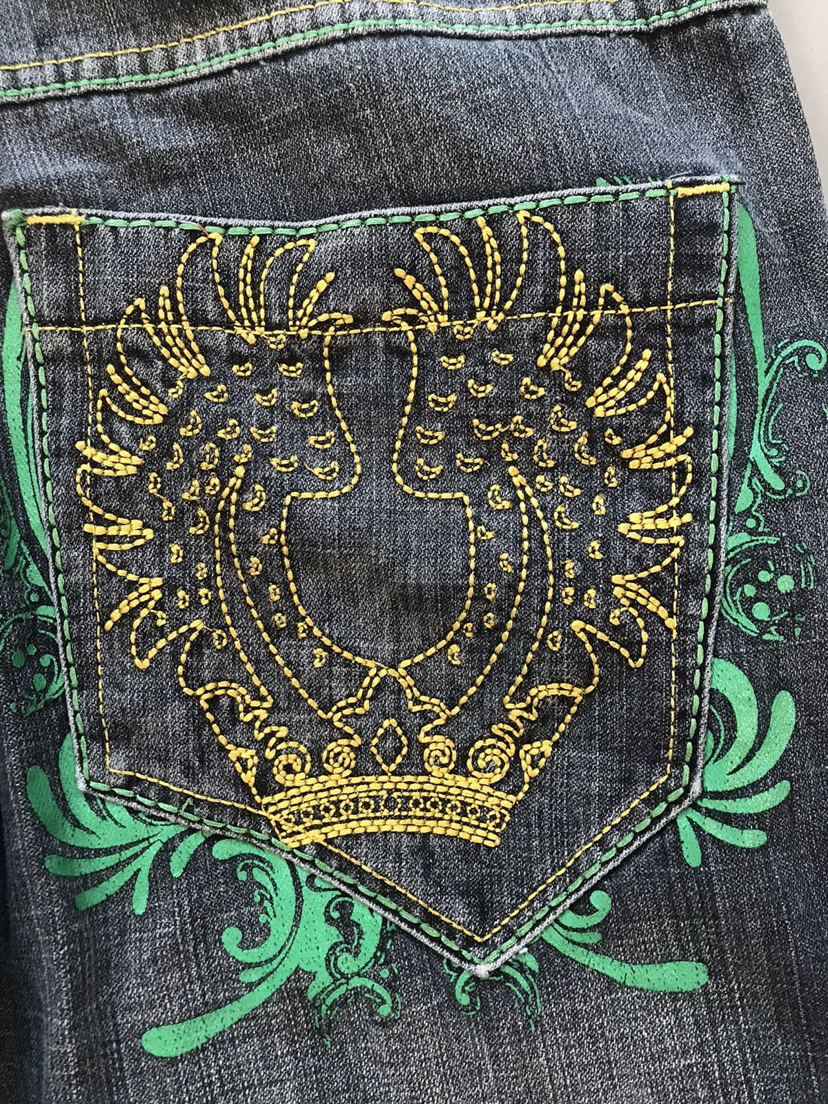 JNCO × Southpole × Vintage Vintage jinzu thread embroidered straight fit denim Size US 38 / EU 54 - 15 Thumbnail