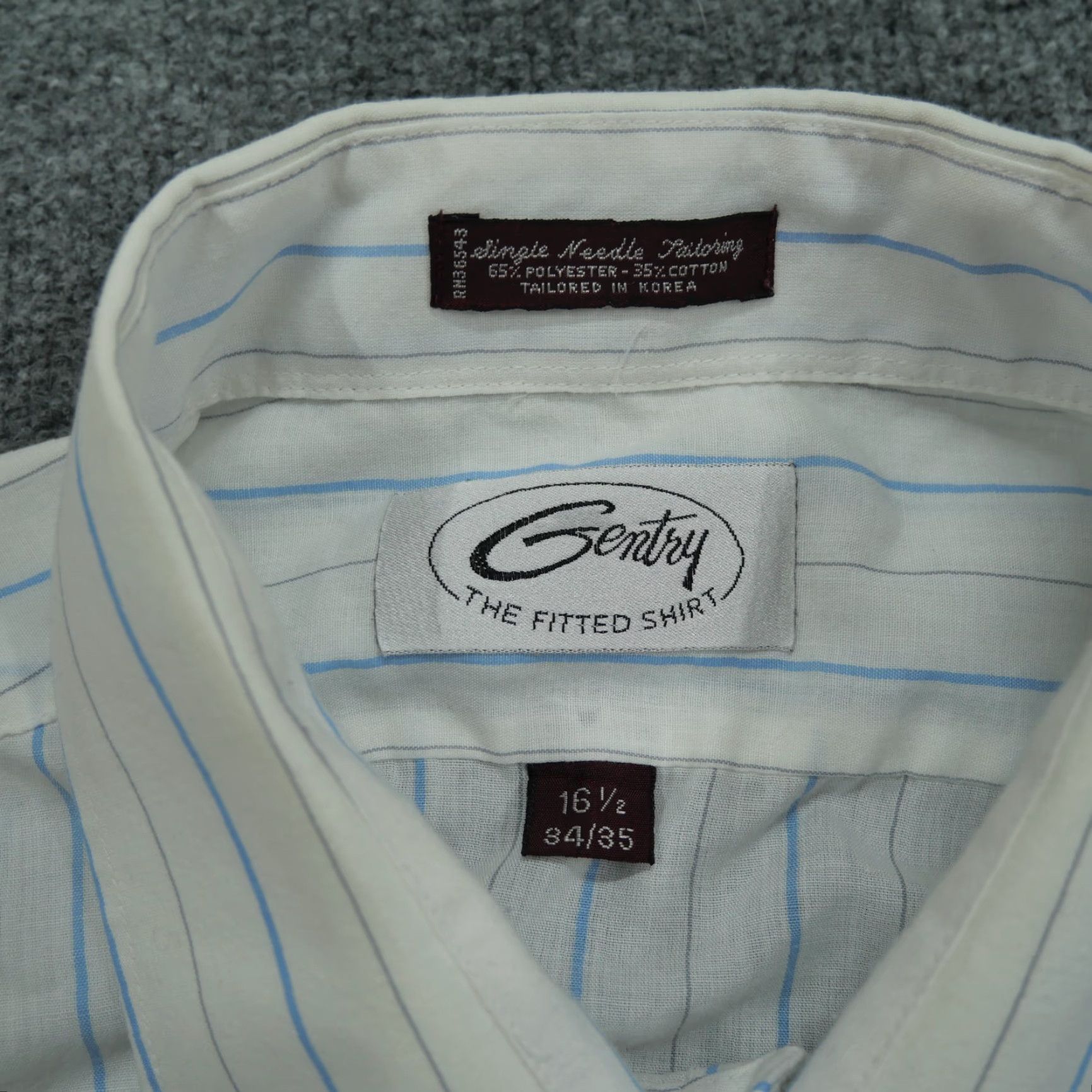 Vintage VINTAGE Gentry Shirt Mens XL White Striped Button-Up Fitted Shirt 80s Size US XL / EU 56 / 4 - 6 Thumbnail