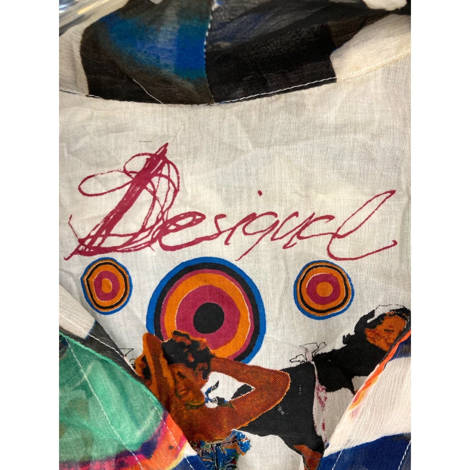 Desigual Desigual Blouse Womens Stripe Sheer Medium Size M / US 6-8 / IT 42-44 - 4 Thumbnail