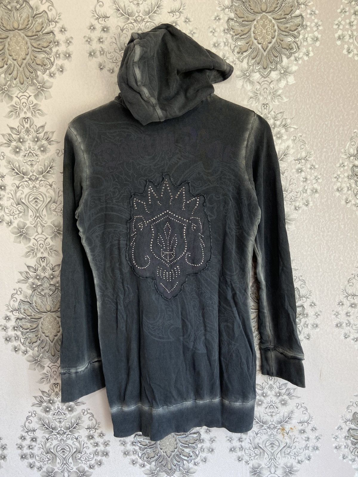 Le Grande Bleu (L.G.B.) Denim Bar By Bebe Hoodie Faded Style🥶 Size US L / EU 52-54 / 3 - 11 Thumbnail