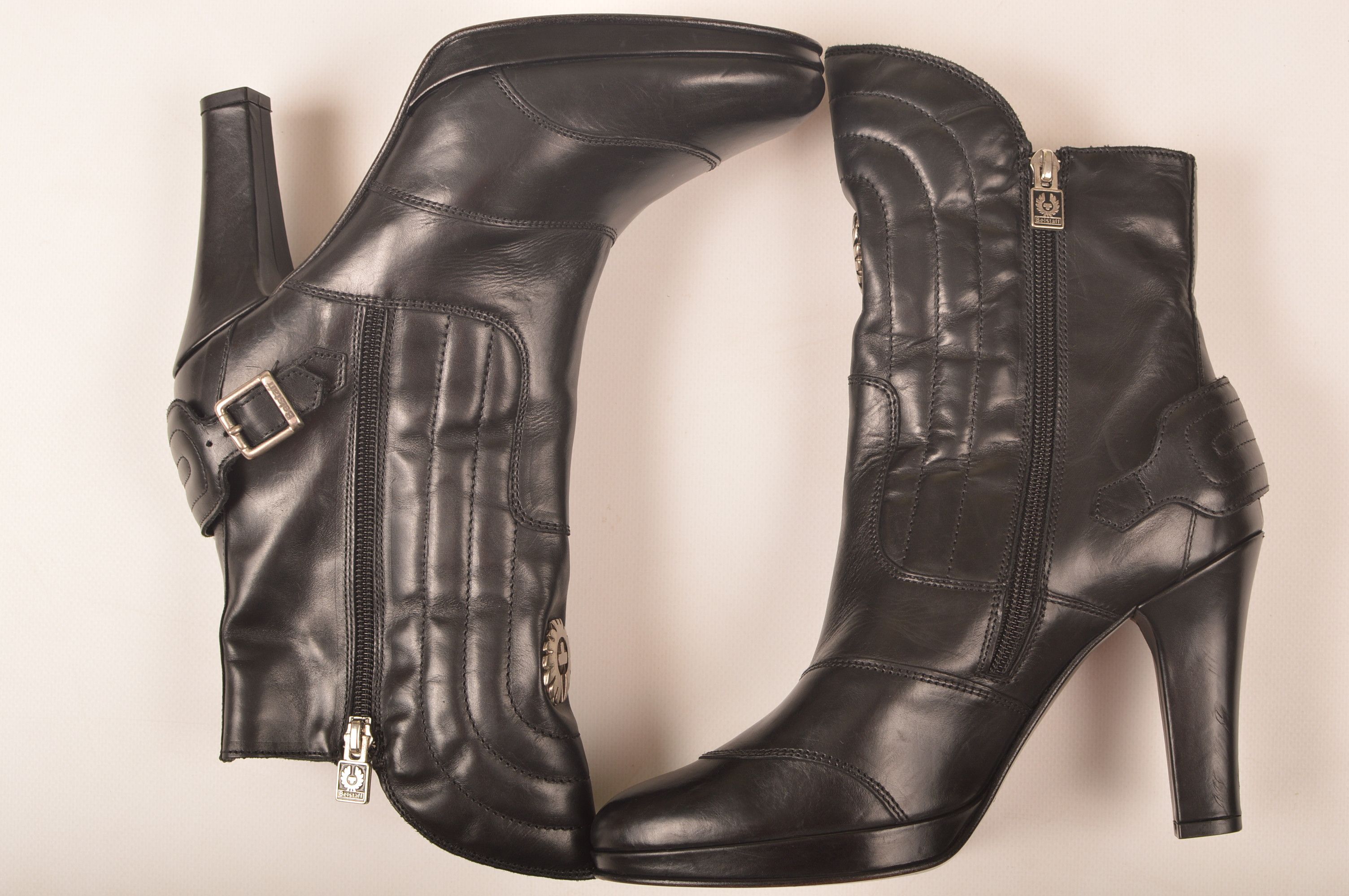 Belstaff Belstaff Black Leather Ankle Boots Heels Size US 9 / IT 39 - 7 Thumbnail