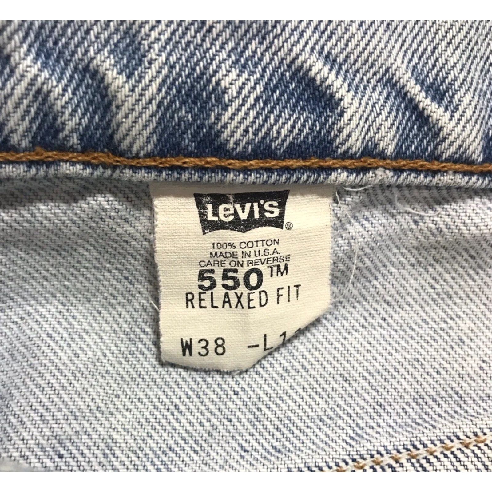 Levi's VINTAGE Levi's Denim Shorts Mens 34 Inseam 11" Orange Tab 550 Waist 34 Blue Casual 90s USA Jeans Short Shorts Size US 34 / EU 50 - 2 Thumbnail