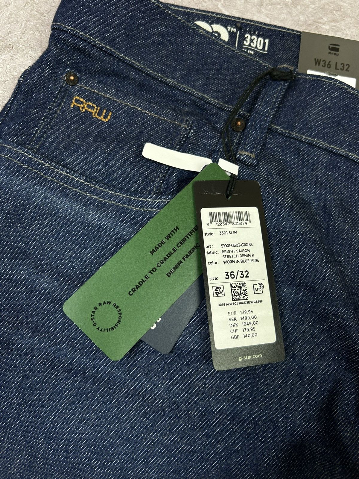 G-Star × Vintage G-Star Raw Jeans New Size 36/32 Size US 36 / EU 52 - 9 Thumbnail
