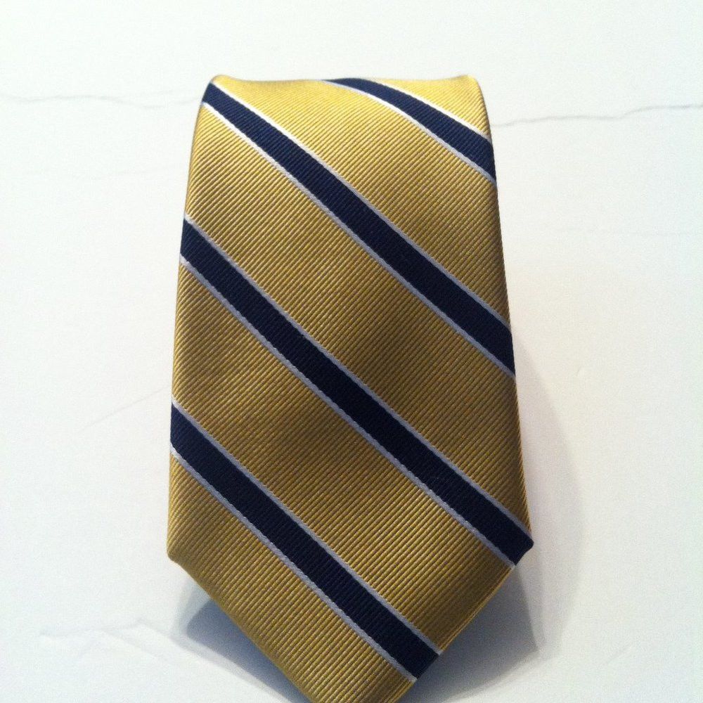 Tommy Hilfiger TOMMY HILFIGER MENS NEW GOLD 100%SILK NECK TIE WIDTH: 3" Size ONE SIZE - 2 Thumbnail