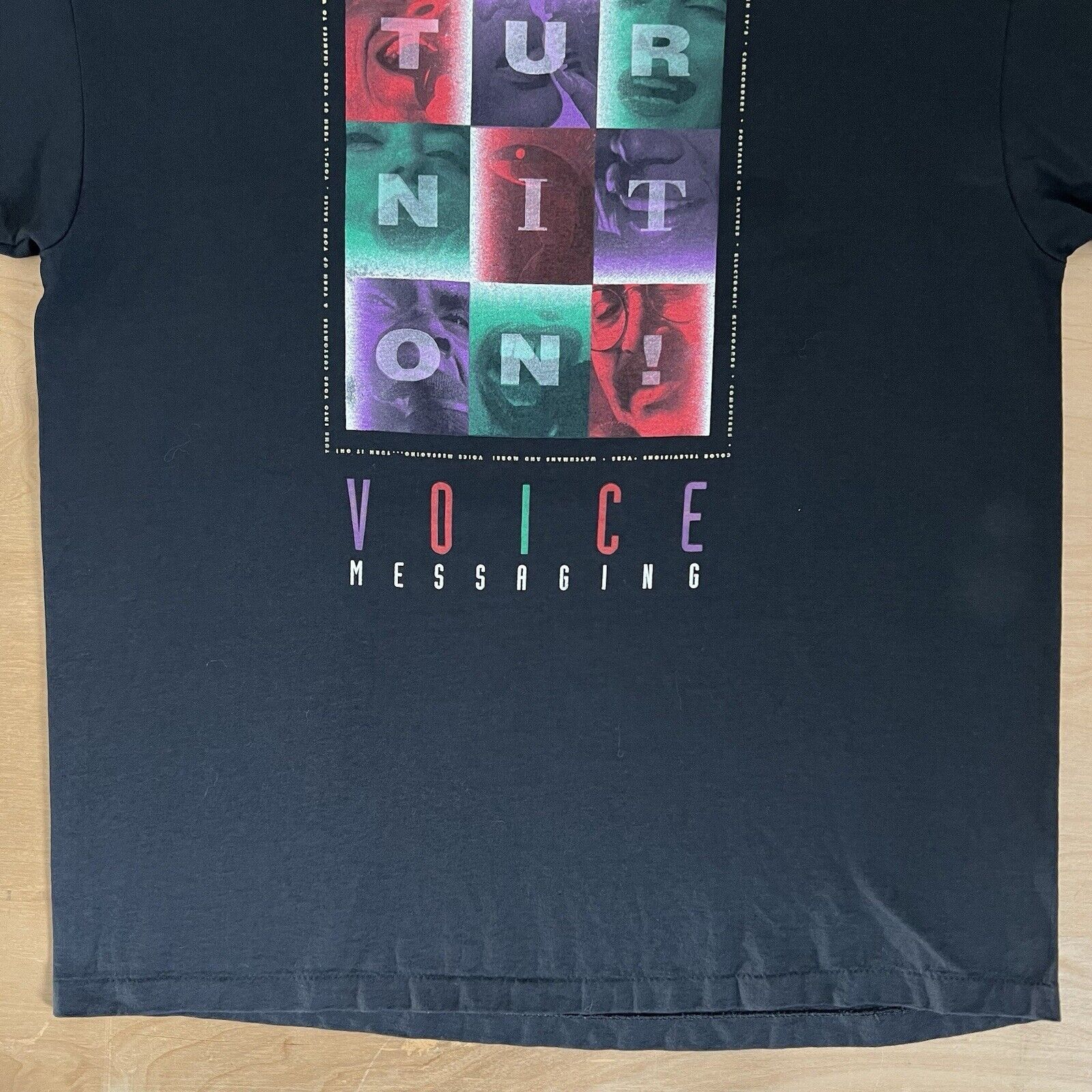Vintage Vintage Voice Messaging Shirt XL Black Y2K Technology Size US XL / EU 56 / 4 - 4 Thumbnail