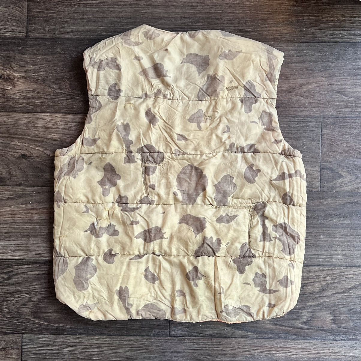 Vintage Vintage Sand Camo Sunfaded Hunting Vest /w Repairs Size US L / EU 52-54 / 3 - 2 Thumbnail