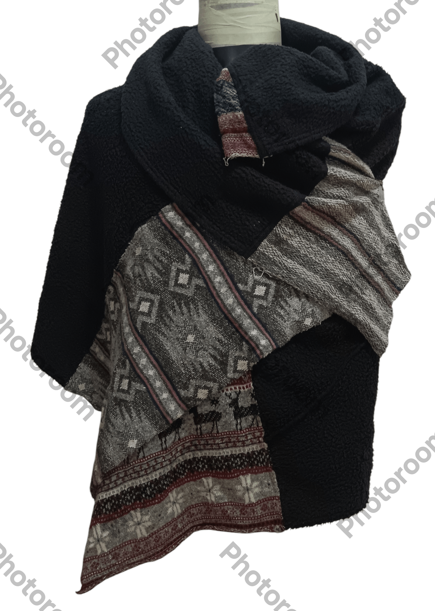 Japanese Brand TROIS AMIS ASYMMETRICAL NATIVE PONCHO/CAPE Size ONE SIZE - 1 Thumbnail