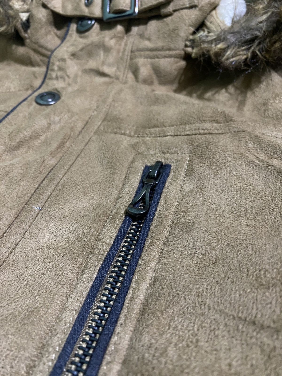 Le Grande Bleu (L.G.B.) ROUSHATTE SUEDE FUR PUNK GOTHIC JACKET Size US L / EU 52-54 / 3 - 5 Thumbnail