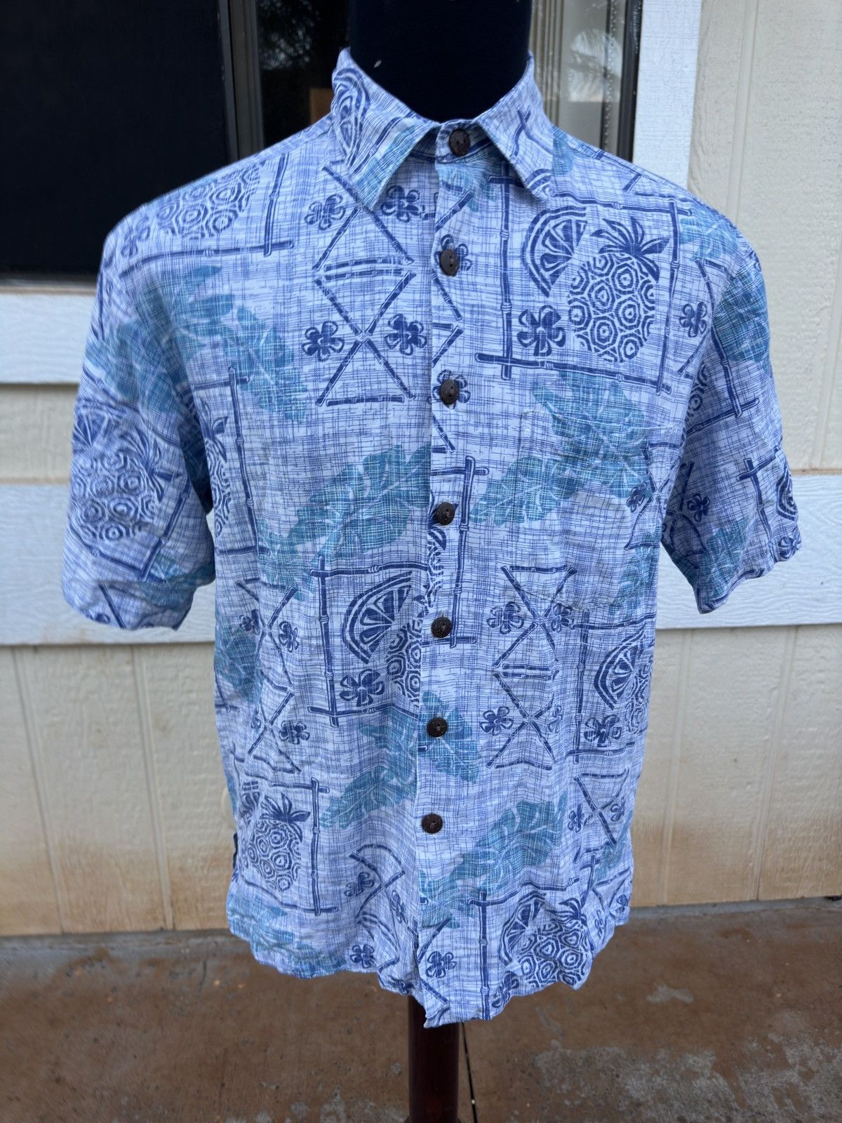Other PreOwned Kahala Hawaiian Print Blue Full Button Men's Small Size US S / EU 44-46 / 1 - 1 Thumbnail