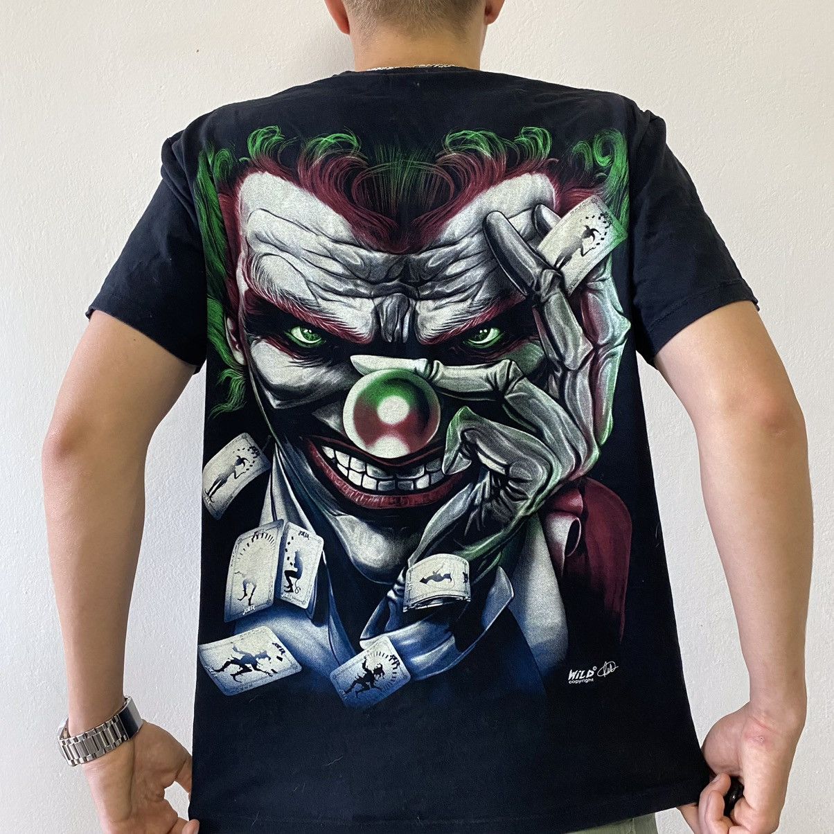DC Comics × Vintage Vintage Joker Batman Big Logo Tshirt 3D Print Face Size US M / EU 48-50 / 2 - 1 Thumbnail