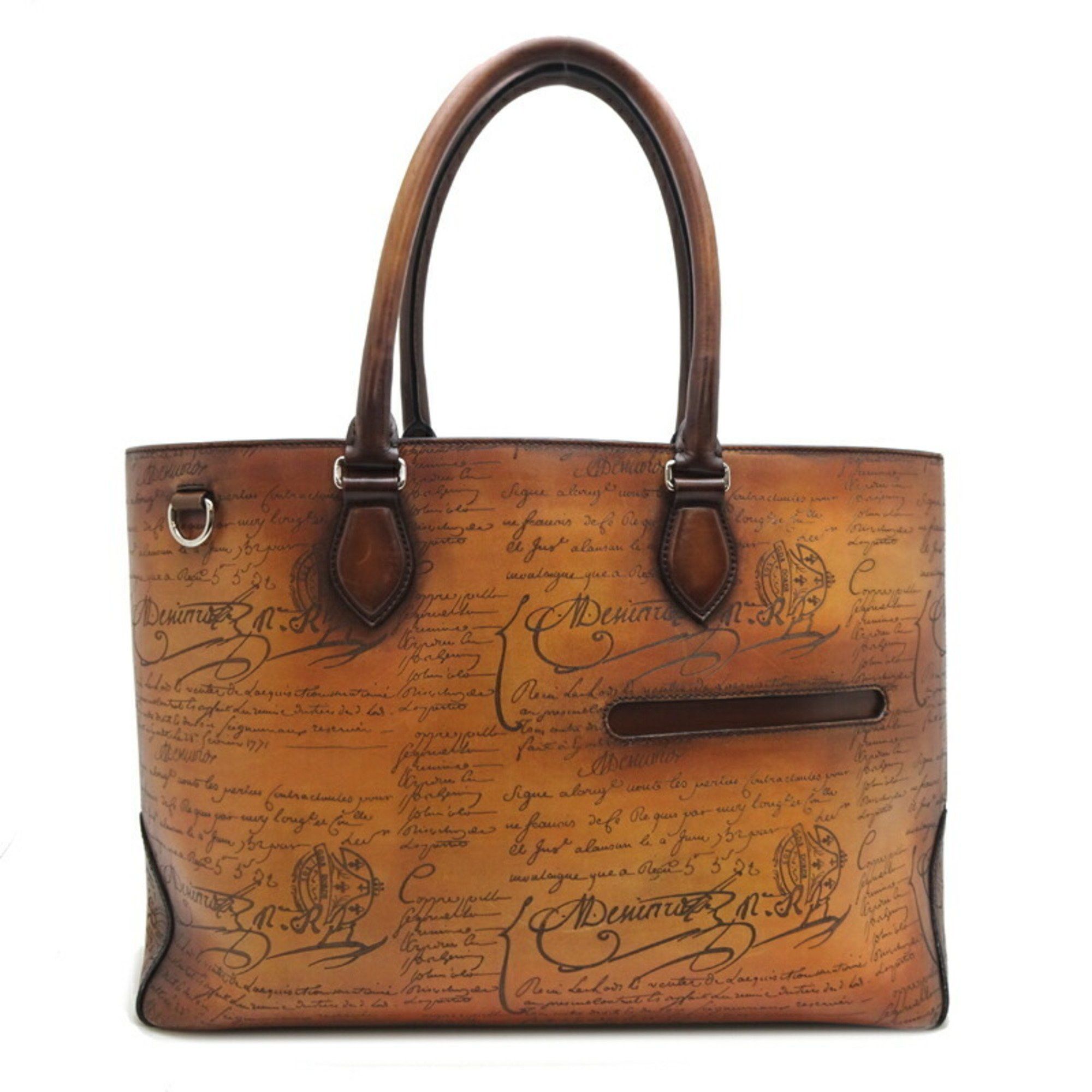 BERLUTI 散らかす TOUJOURS Scritto Leather ToteBag