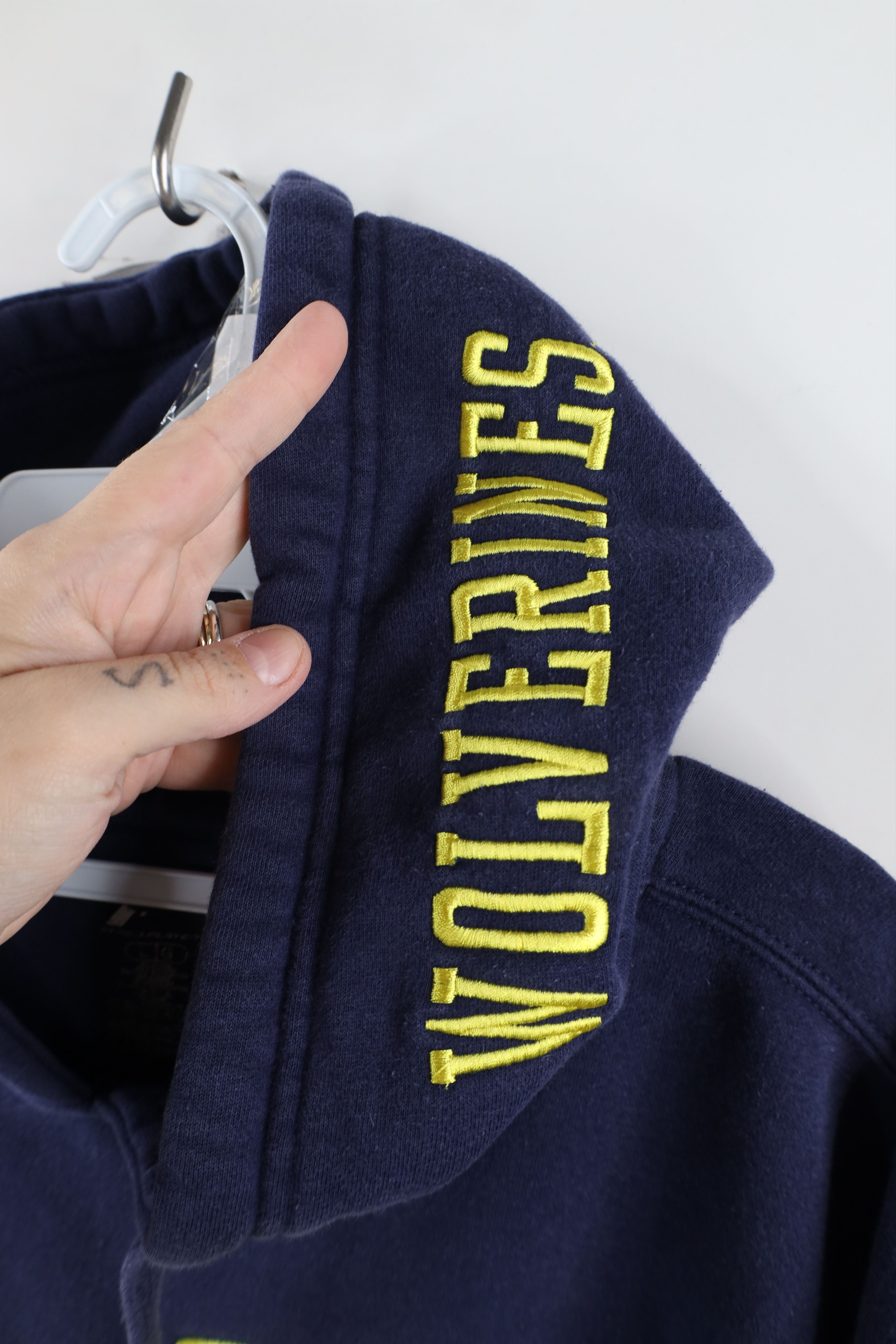 Vintage Vintage Block M University of Michigan Hoodie Sweatshirt Size US L / EU 52-54 / 3 - 4 Thumbnail