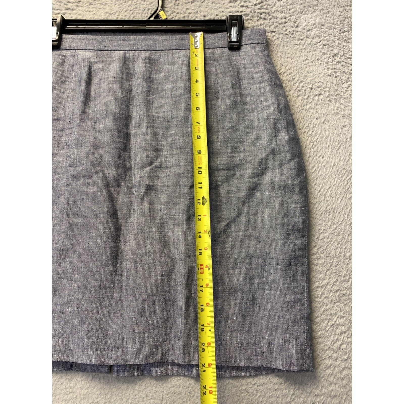 Gant VINTAGE GANT Skirt Womens Size 12 Gray Linen Mini Casual Ladies Size 34" / US 12 / IT 48 - 3 Thumbnail