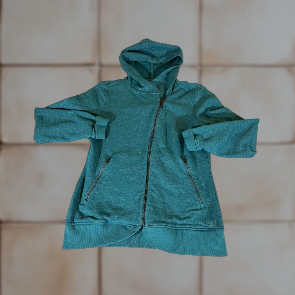 Vintage REI Womens Medium Green Full Zip Hoodie Sweatshirt Outdoor Hiking Trail Jacket Size M / US 6-8 / IT 42-44 - 1 Thumbnail