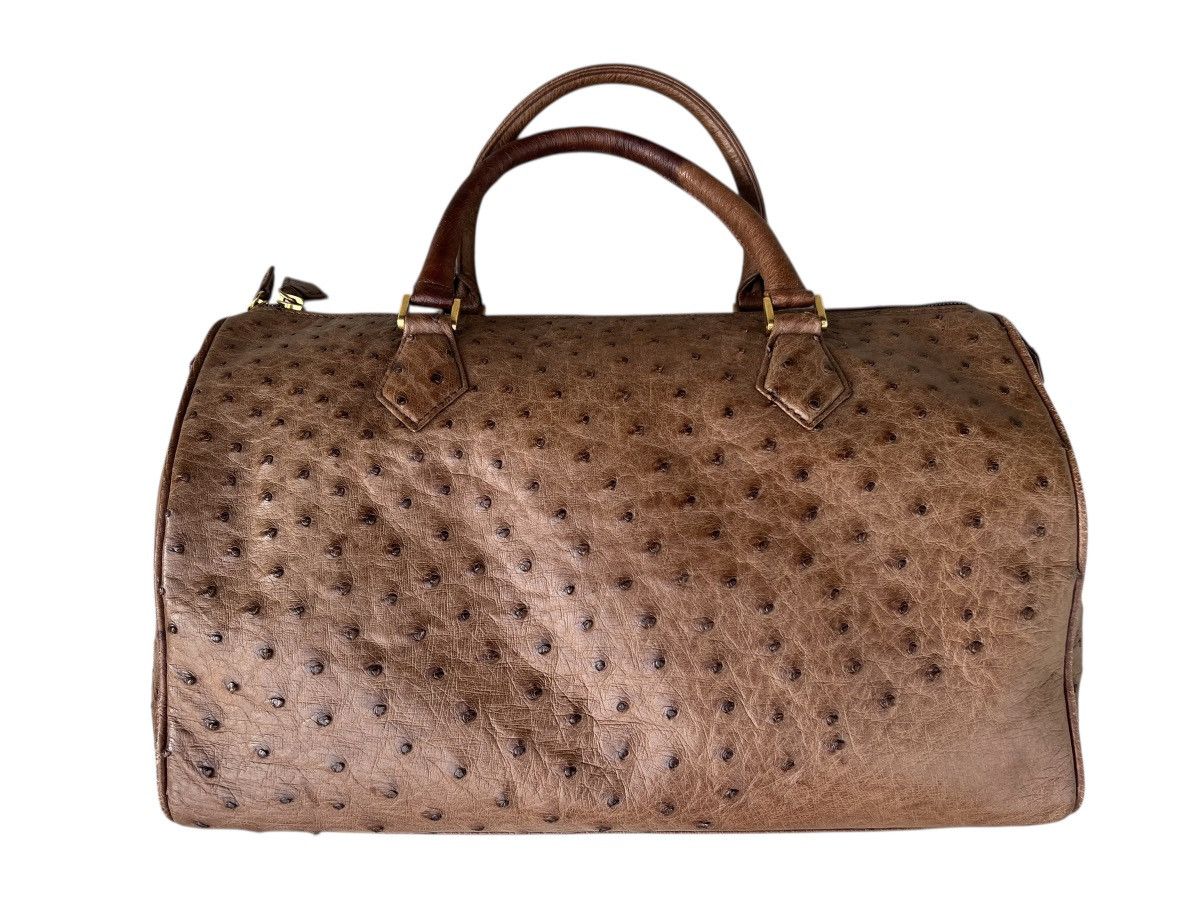 Leather Vintage JRA Japan Ostrich Leather Boston Bag Size ONE SIZE - 9 Thumbnail