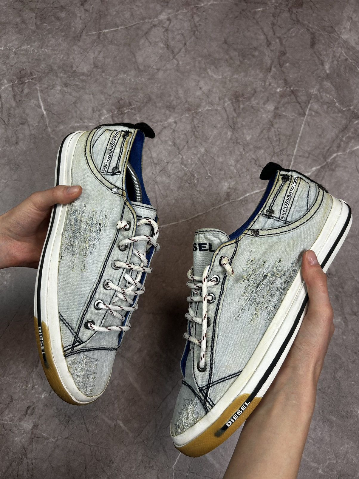 Diesel × Vintage Vintage Diesel industry division Distressed Low Sneakers Y2K Size US 10 / EU 43 - 13 Thumbnail
