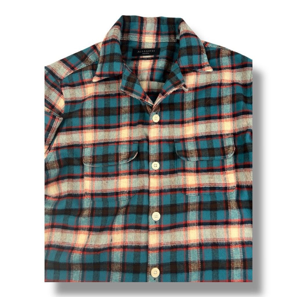 Other All Saints Crayo Long Sleeve Embroidered Checked Flannel Siz Size US M / EU 48-50 / 2 - 4 Thumbnail