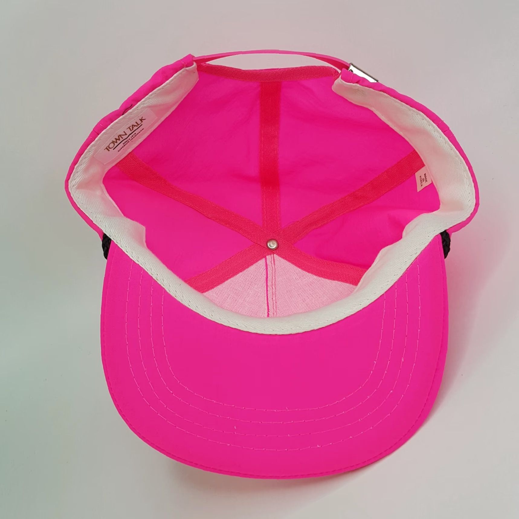 Vintage VINTAGE Town Talk Pink Trucker Hat Adult Adjustable Snapback Nylon Polyester Embroidered Breathable Retro Cap 80s 90s USA USA Size ONE SIZE - 7 Thumbnail