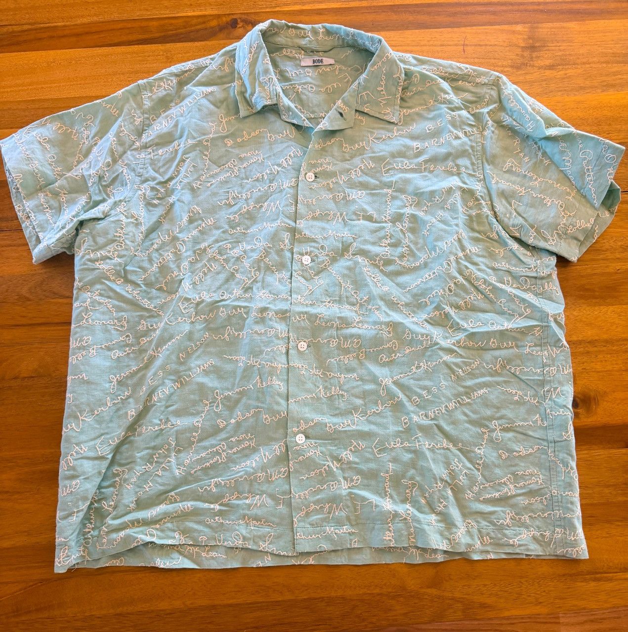 Bode Bode Powder Signature Short Sleeve Shirt — L/XL Size US L / EU 52-54 / 3 - 1 Thumbnail
