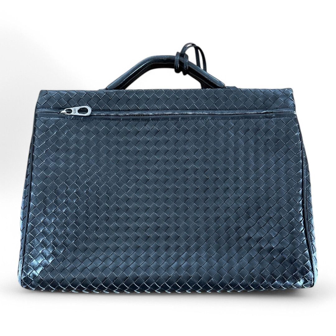 Bottega Veneta Bottega Veneta - Black Hobo Intrecciato Business Bag Handbag Size ONE SIZE - 4 Thumbnail