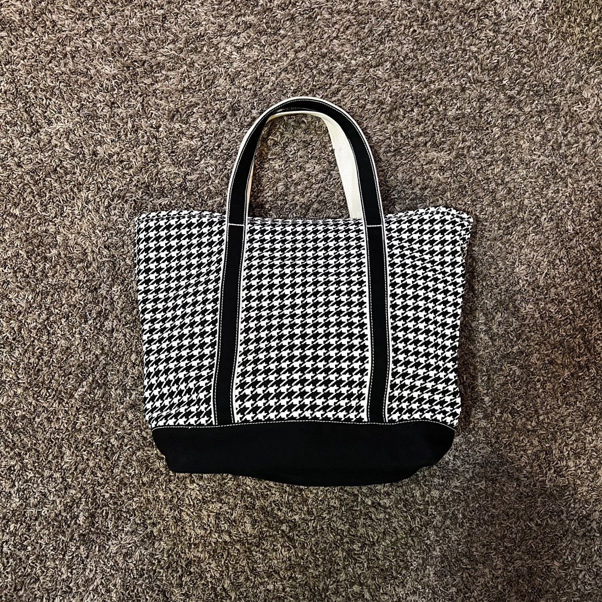 Lands' End Vintage Lands End Boat Tote Canvas Bag Large Houndstooth Size ONE SIZE - 6 Thumbnail