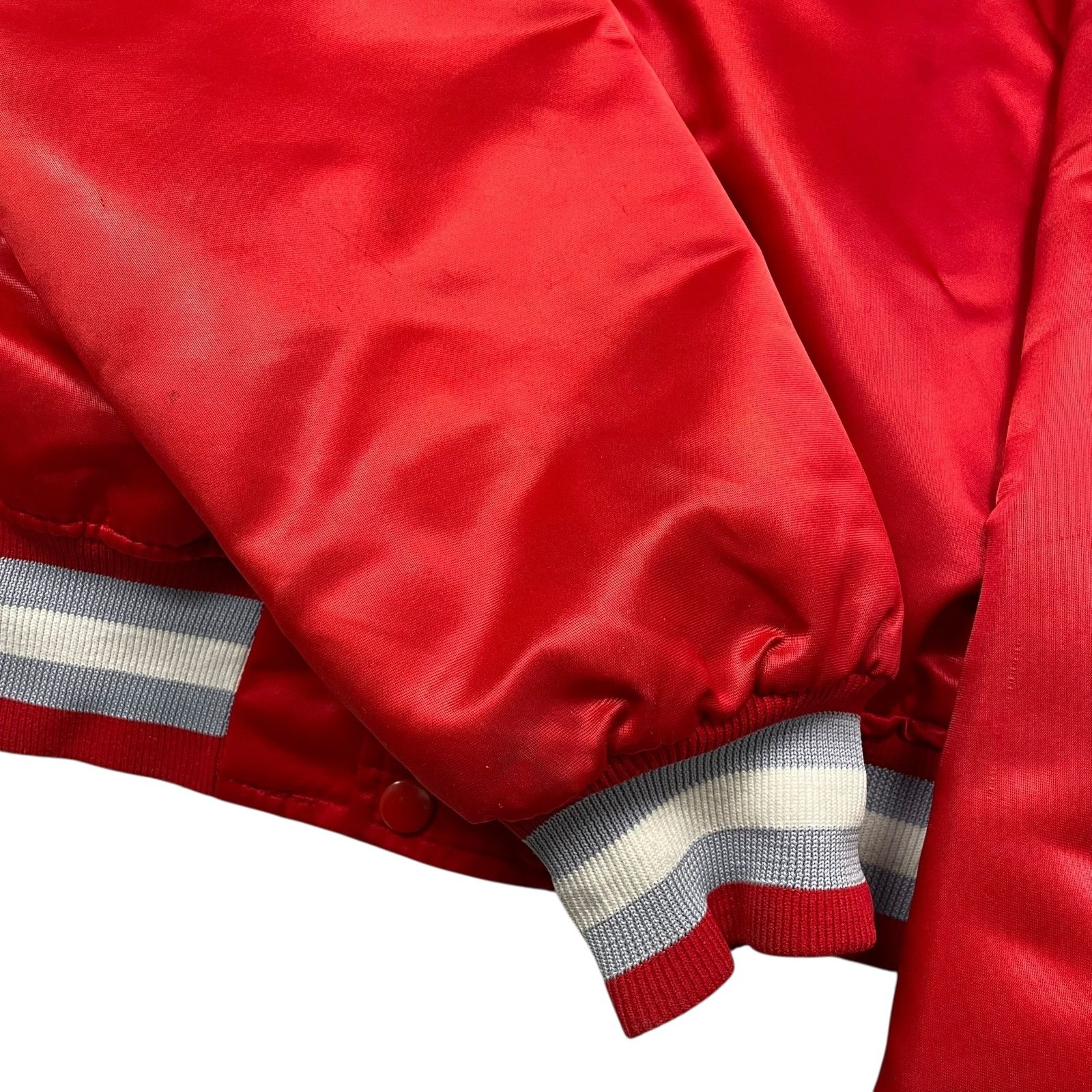 NCAA VTG 90s UNLV REBELS STARTER SATIN BOMBER JACKET MADE IN USA Size US L / EU 52-54 / 3 - 8 Thumbnail