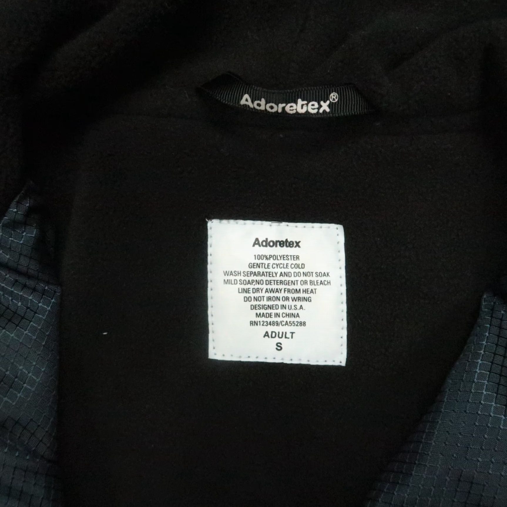 Adoretex Jacket Adult Small Blue Parka Full Zip Hooded Pockets