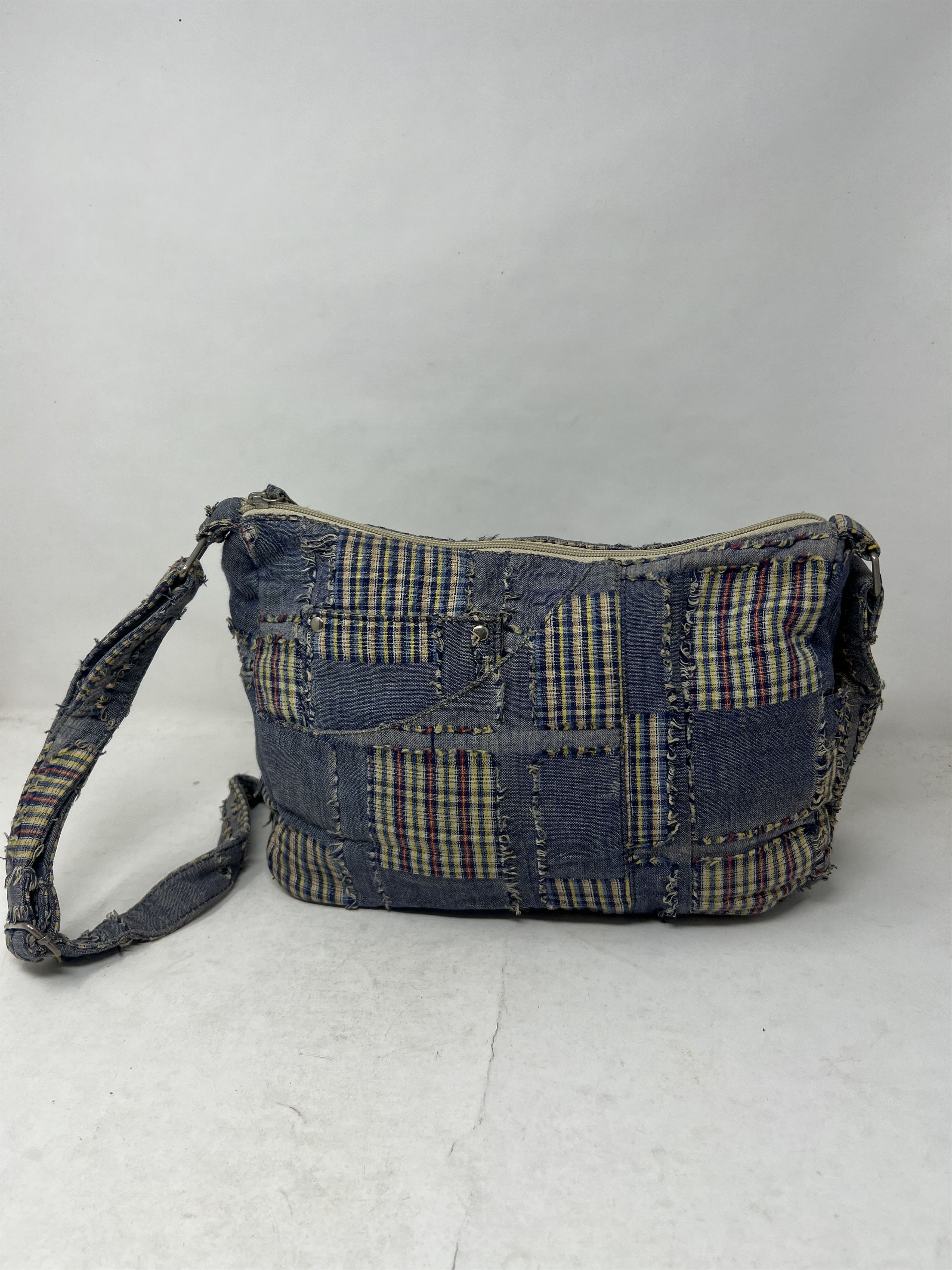 Japanese Brand Quilted Patchwork Boro Sashiko Shoulder Strap Bag Size ONE SIZE - 4 Thumbnail