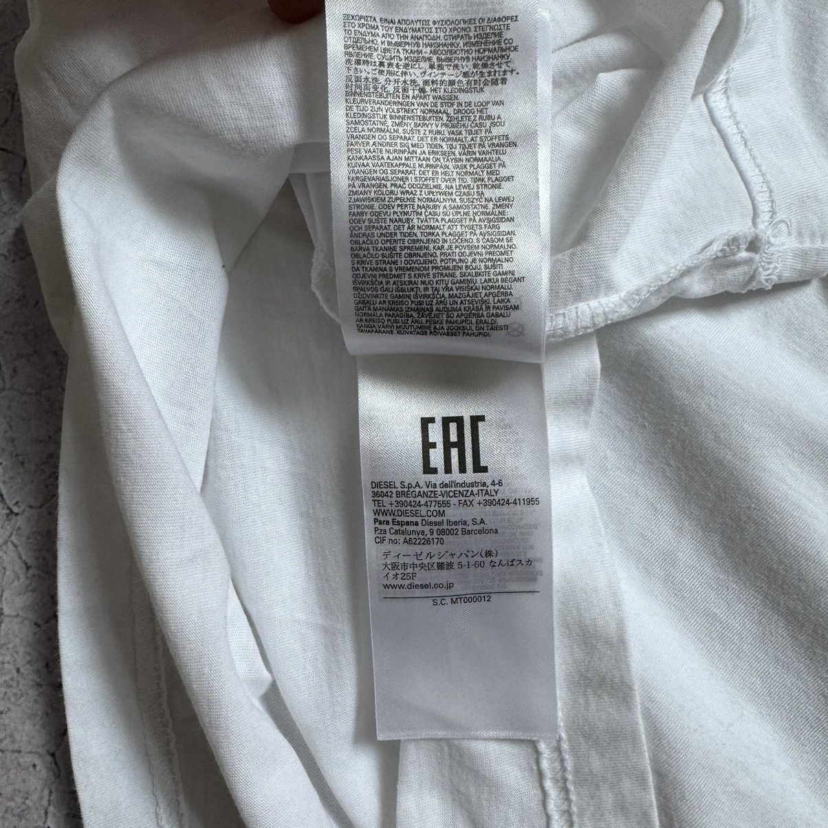 Diesel × Diesel Black Gold Diesel T Just K3 White T-Shirt Big Logo Size US M / EU 48-50 / 2 - 13 Thumbnail