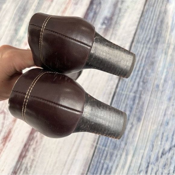 Other Vintage Paul Green Dark Brown Leather Mid-Heel Dress Shoes Size US 8.5 / IT 38.5 - 5 Thumbnail