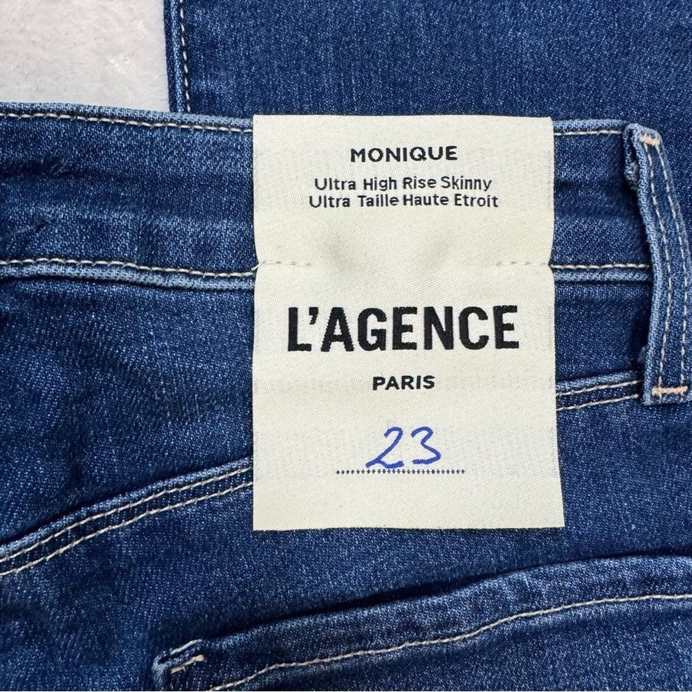 L'AGENCE NWT New $275 L'AGENCE Monique High Rise Skinny Jeans Size 2 Size 23" - 6 Thumbnail