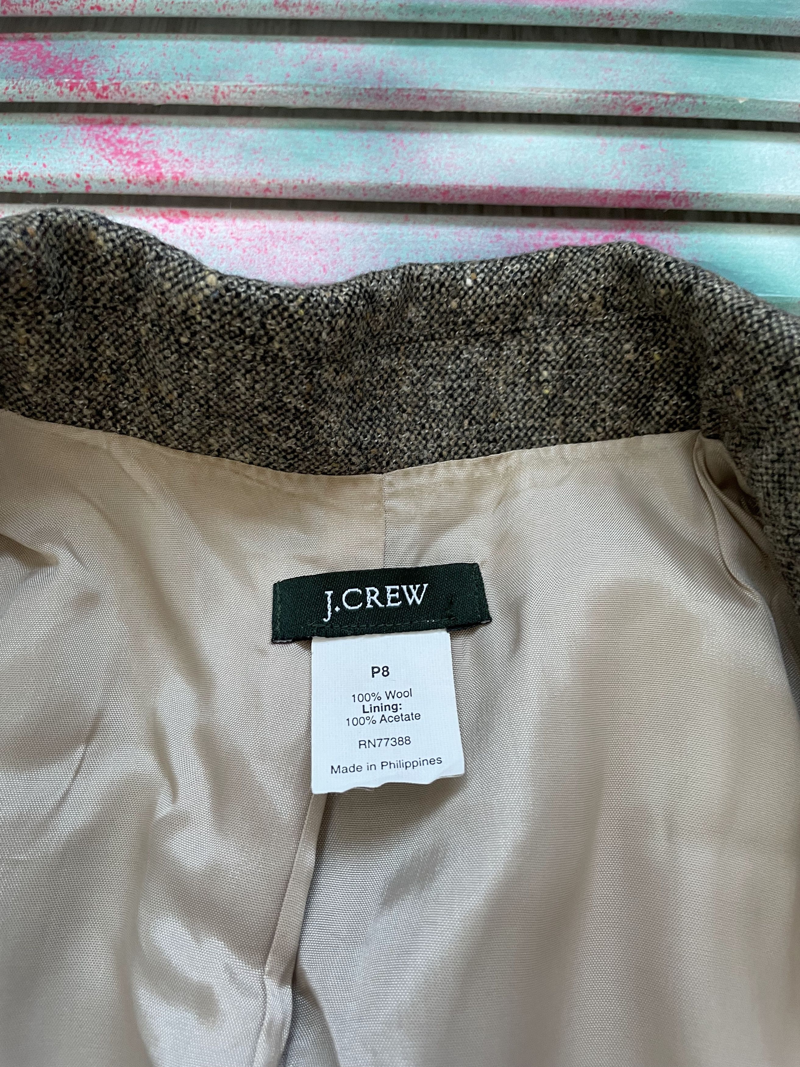 J.Crew J.Crew Wool Grey Blazer Size S / US 4 / IT 40 - 3 Thumbnail