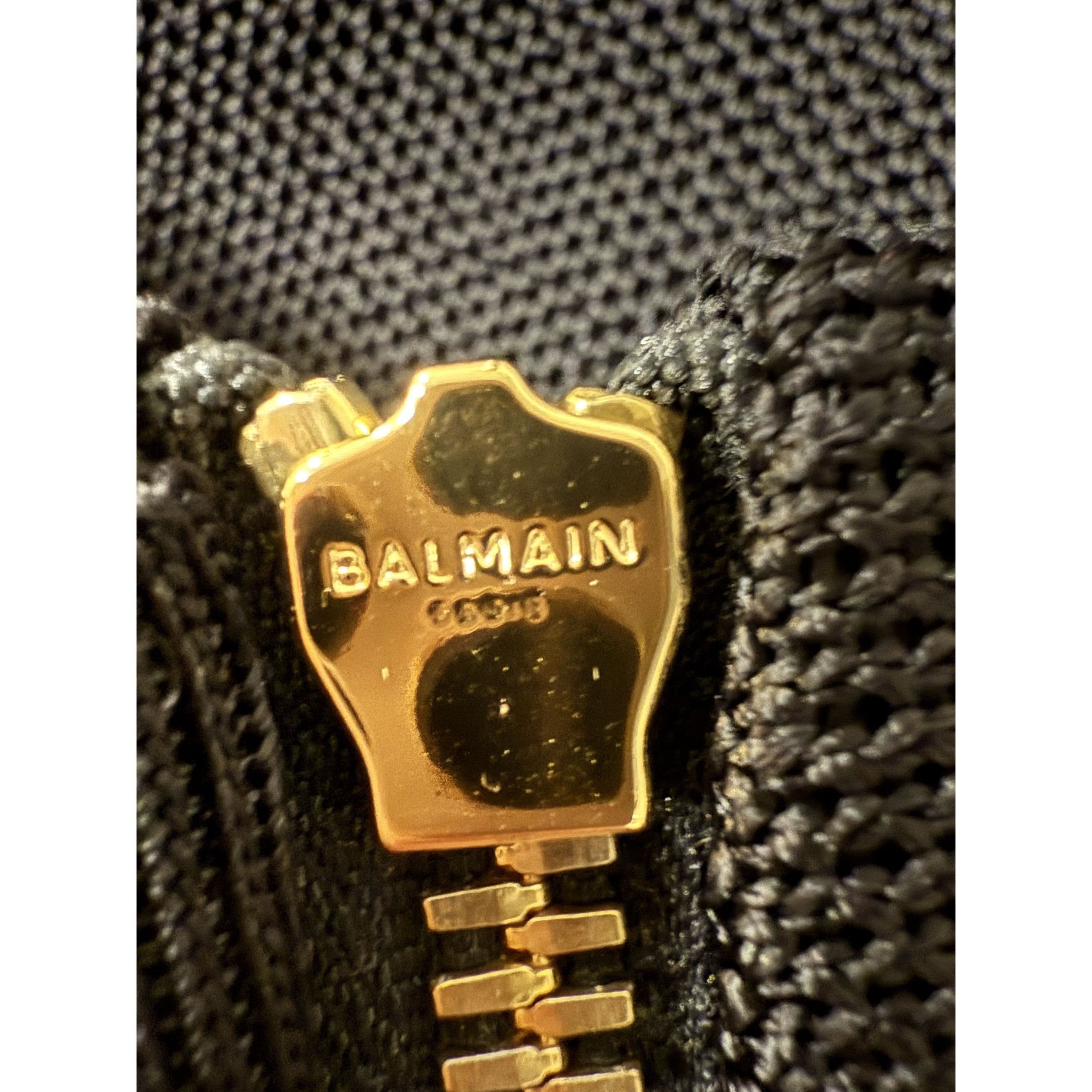 Balmain Balmain Paris Black Knit Long-Sleeve Mini Dress With Gold Bu Size XS / US 0-2 / IT 36-38 - 11 Thumbnail
