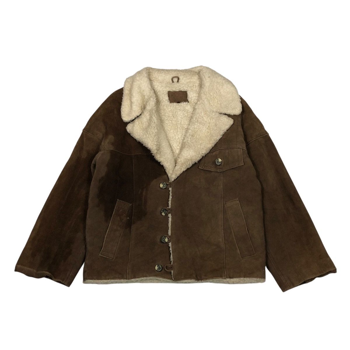 Japanese Brand VINTAGE BIKER LEATHER JACKET SHEARLING UNBRAND ISSEY MIYAKE Size US M / EU 48-50 / 2 - 1 Thumbnail