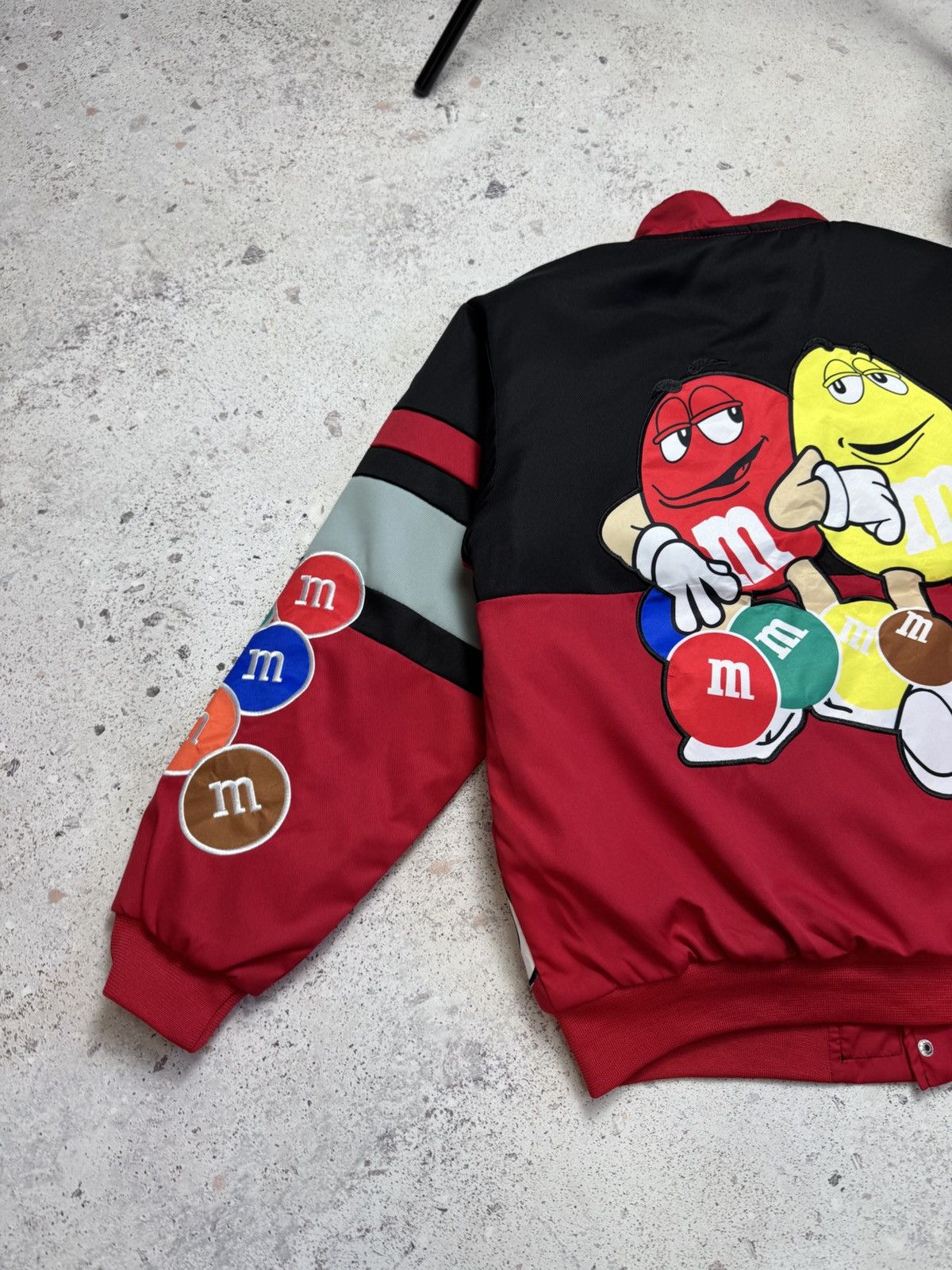 NASCAR M&M’s Bomber Light Jacket Red MMS Racing Red Unisex M F1 Size US M / EU 48-50 / 2 - 8 Thumbnail