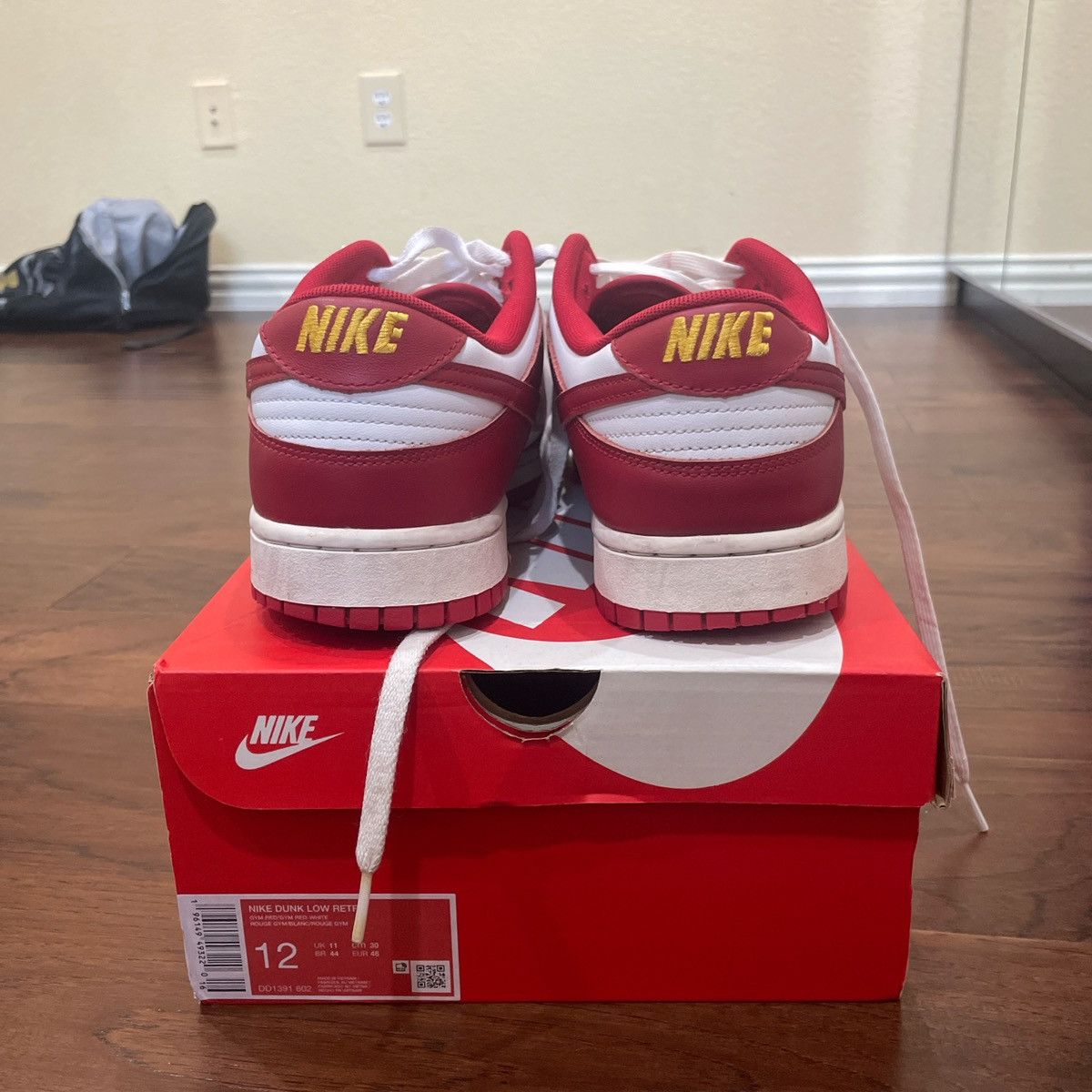 Nike Nike Dunk Low Gym Red DD1391-602 US 12 Men Size US 12 / EU 45 - 2 Thumbnail