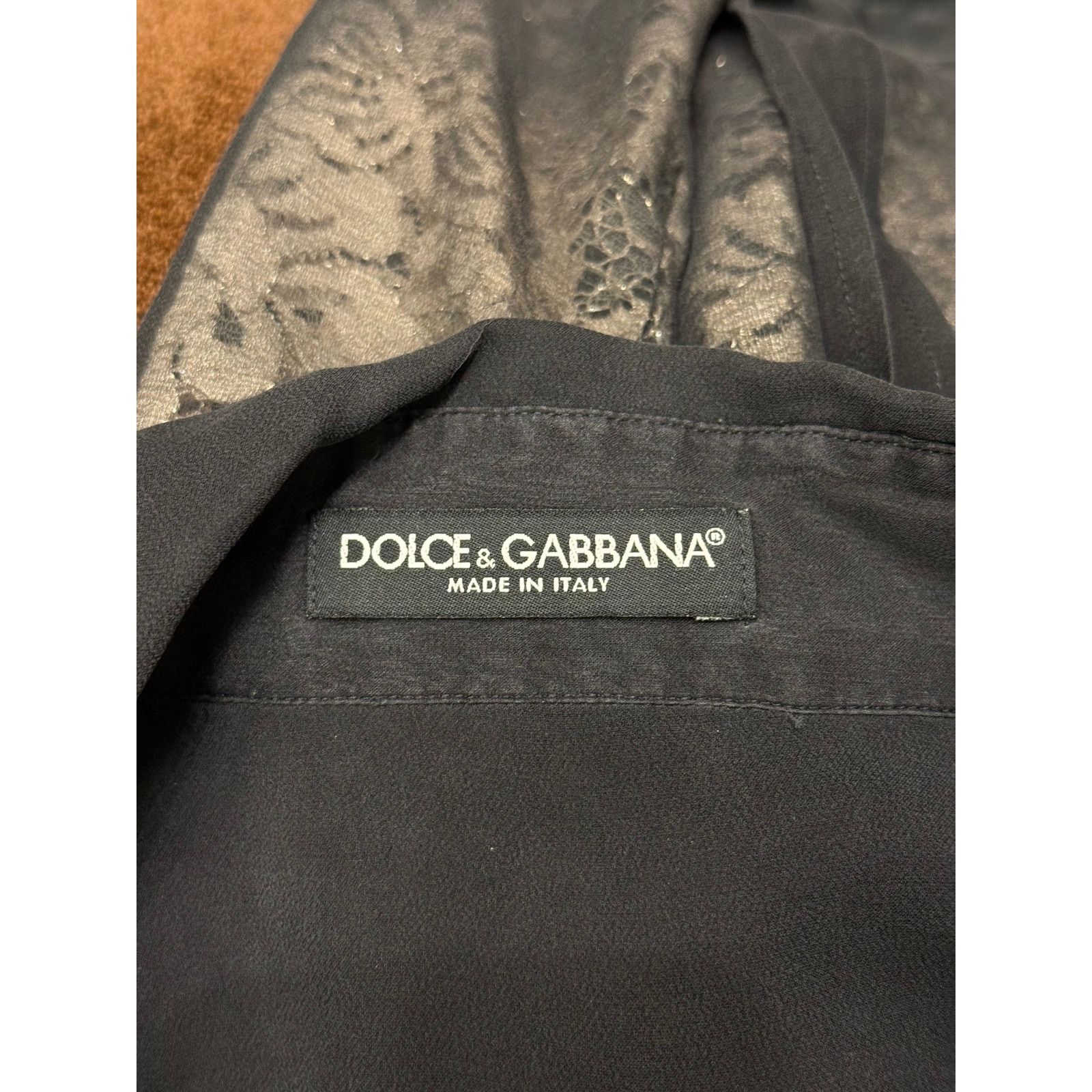 Dolce & Gabbana 2000s Dolce & Gabbana Silk lace hybrid shirt Size S / US 4 / IT 40 - 6 Thumbnail